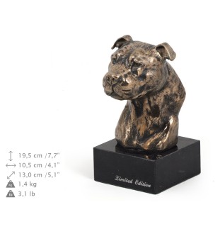 Amerykański Staffordshire terrier głowa na kamieniu Art-Dog